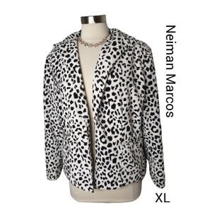 Neiman Marcus Women's XL Blazer Leopard Print Open Front XL